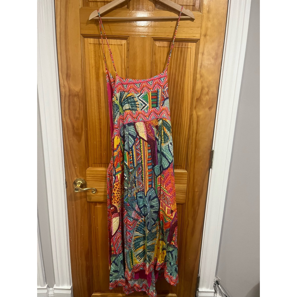 FARM Rio Multicolor Patchwork Midi Dress - Picture 6 of 10